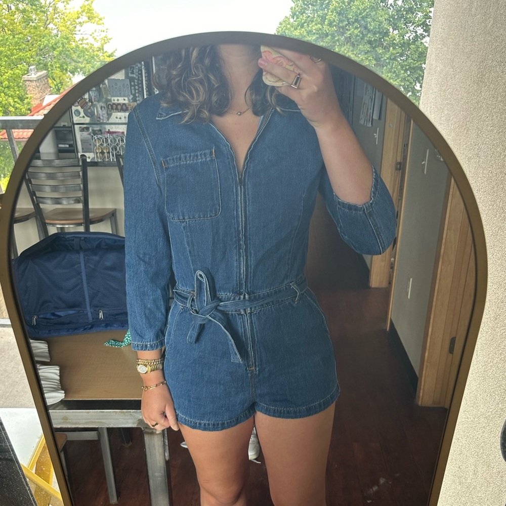 Size 4 Free People denim romper